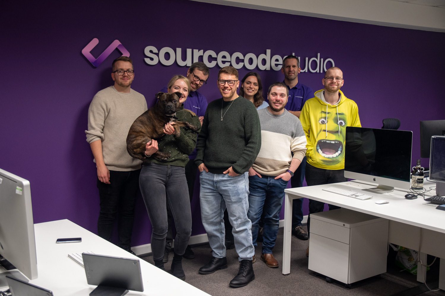 SourceCodeStudio full team picture in the studio
