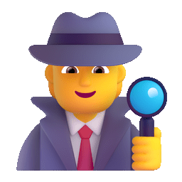 Animated detective emoji