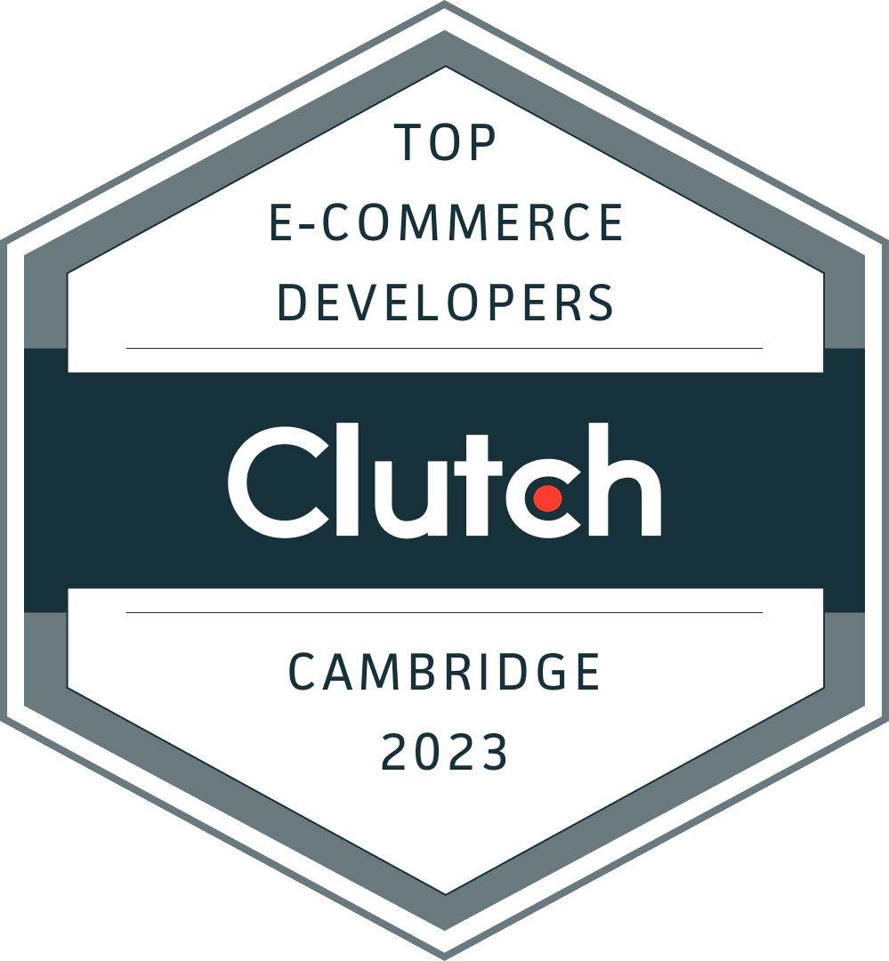 top e-commerce developers Cambridge 2023 Clutch Badge