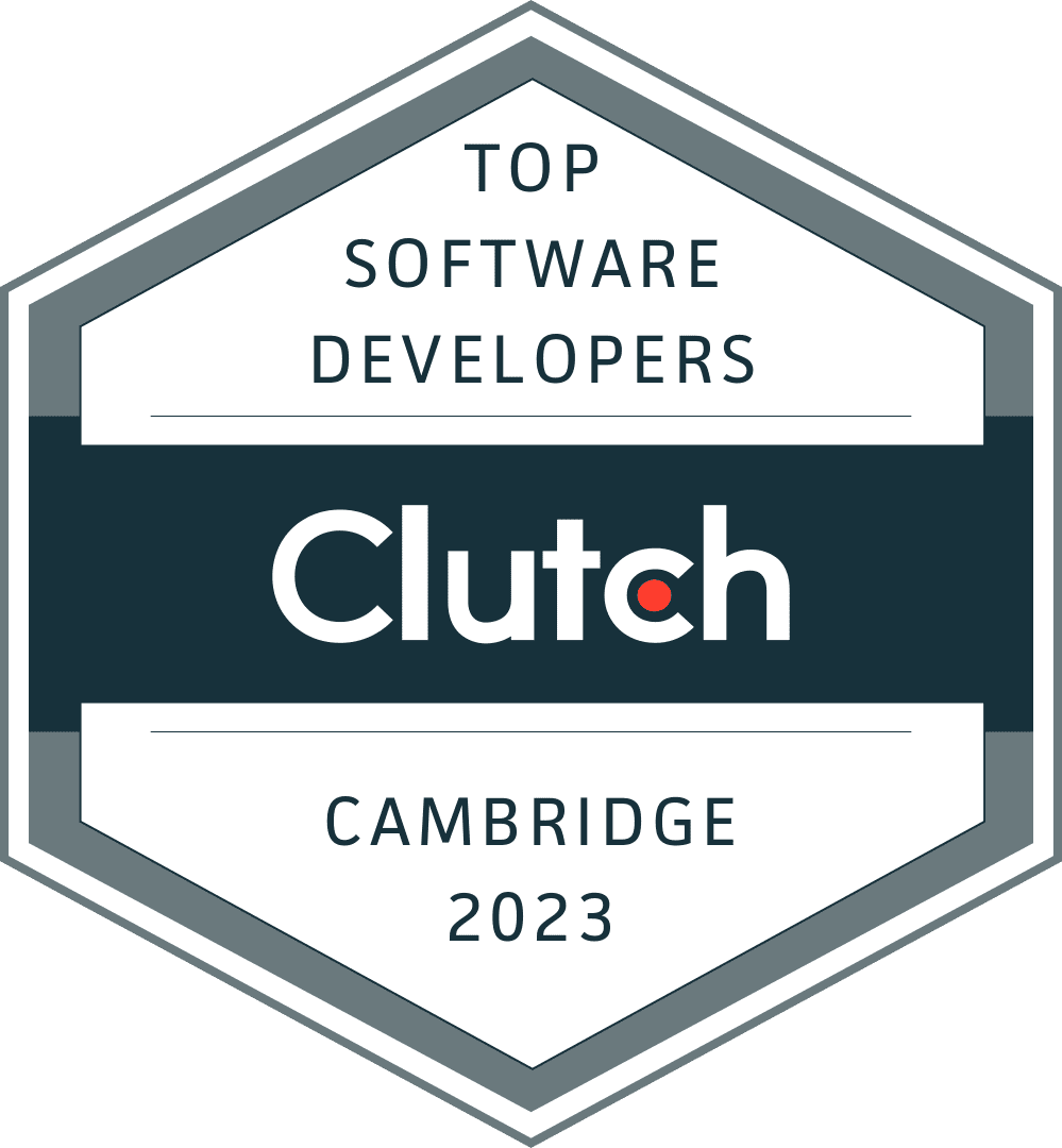 top software developers Cambridge 2023 Clutch badge