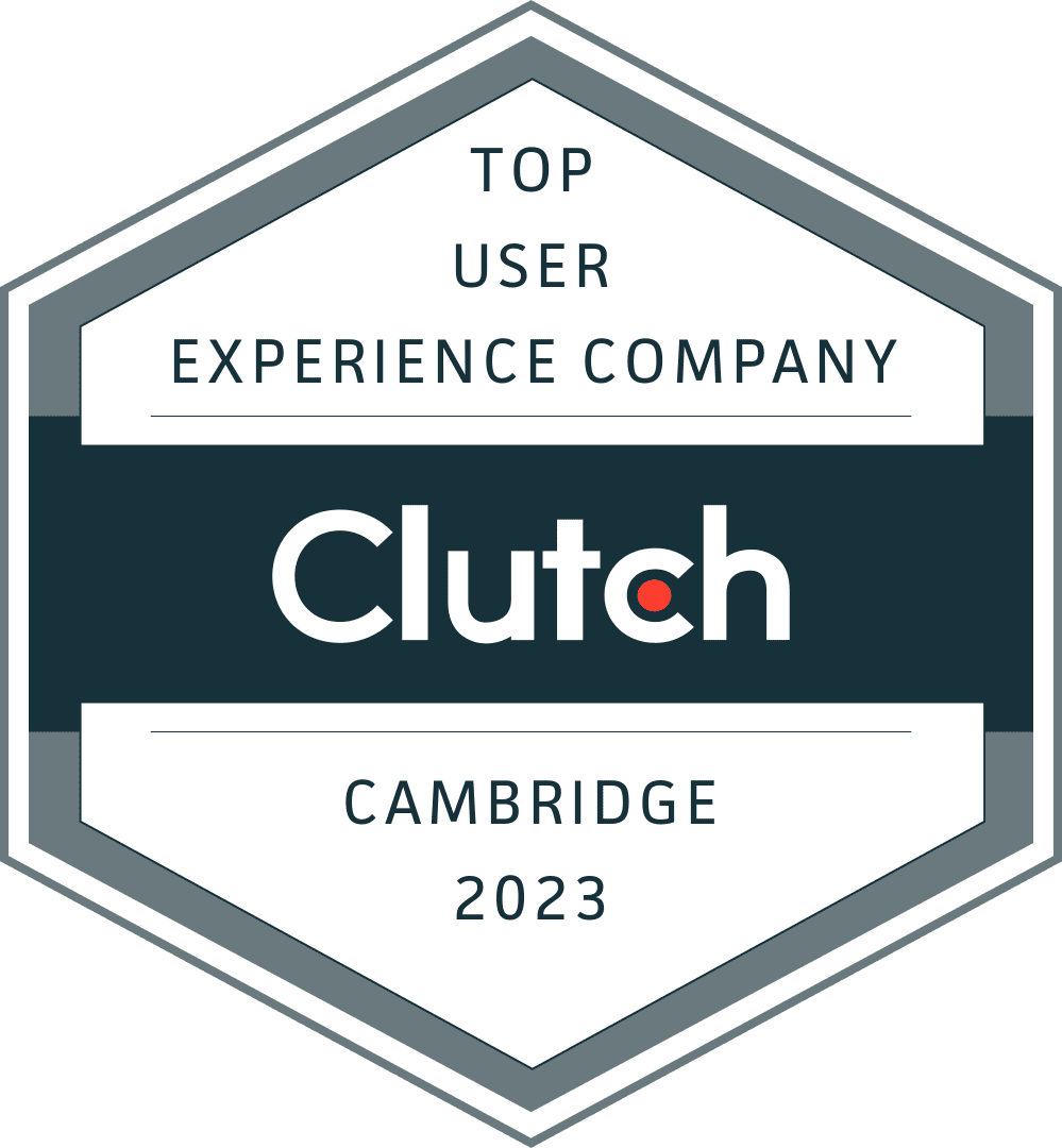 top user experience company Cambridge 2023 Clutch Badge