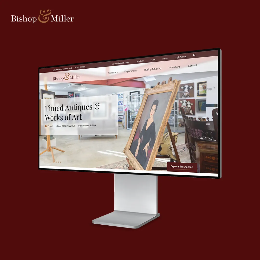 Bishop & Miller bespoke website design mockup