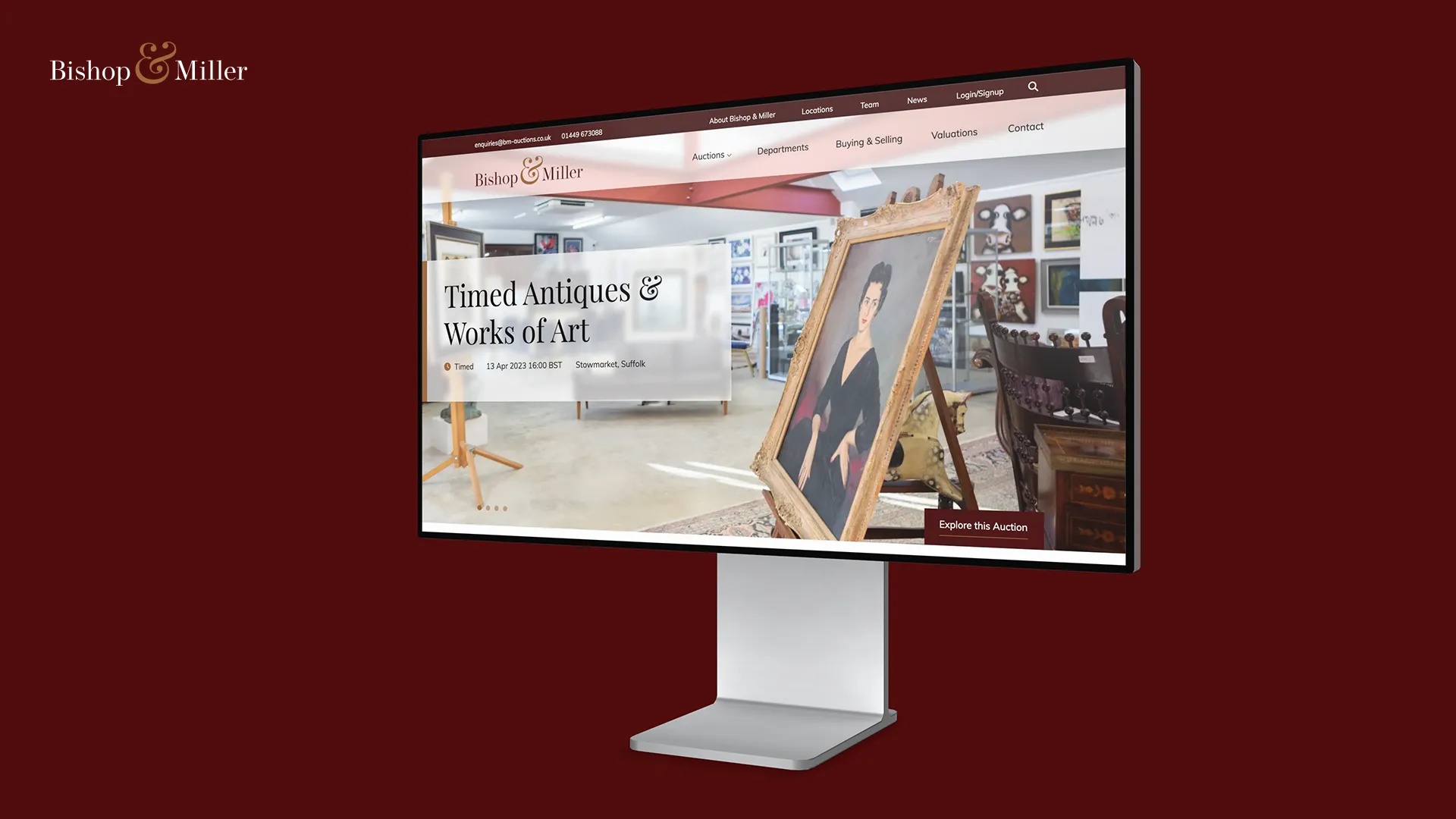 Bishop & Miller custom website design mockup