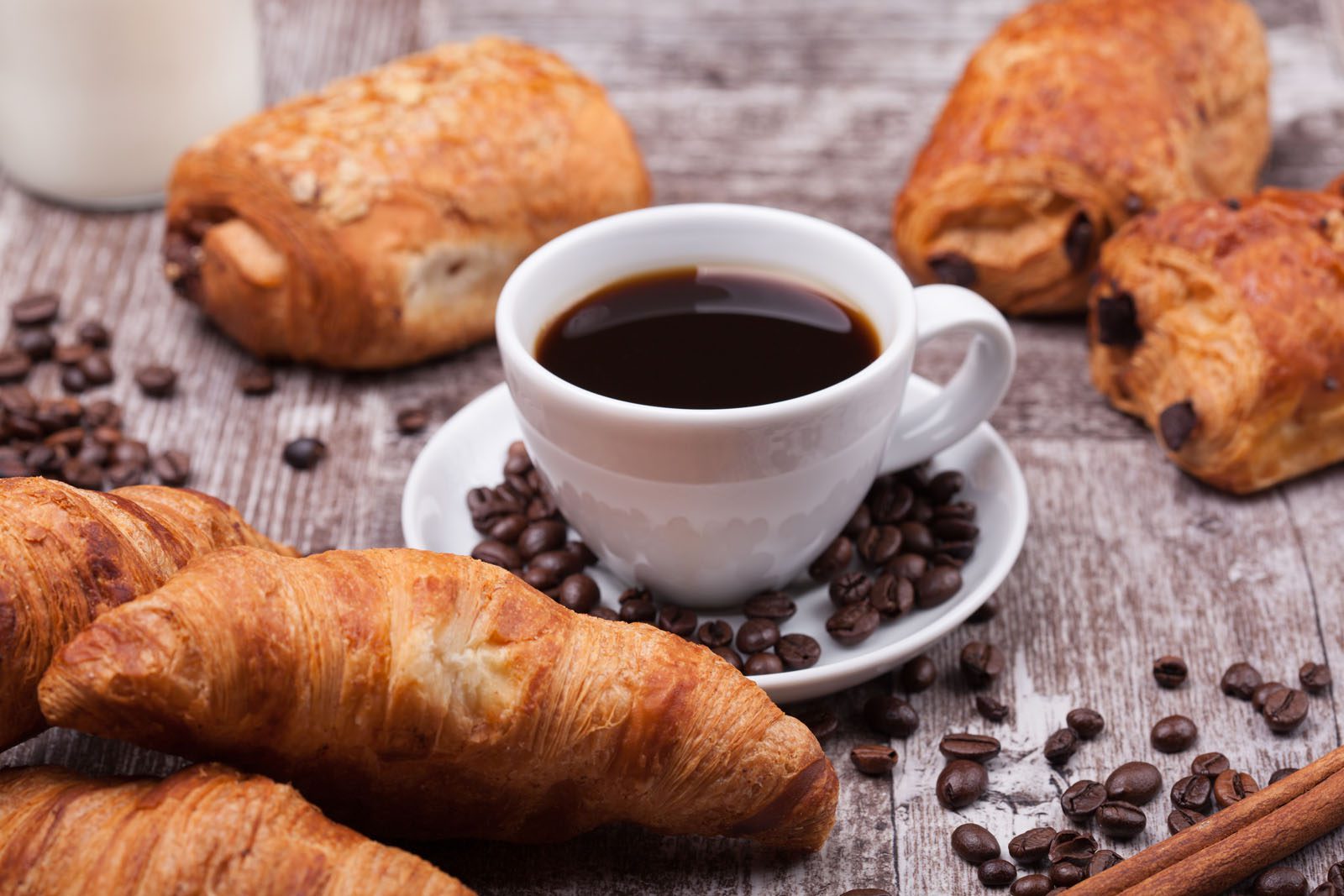 Coffee and croissants