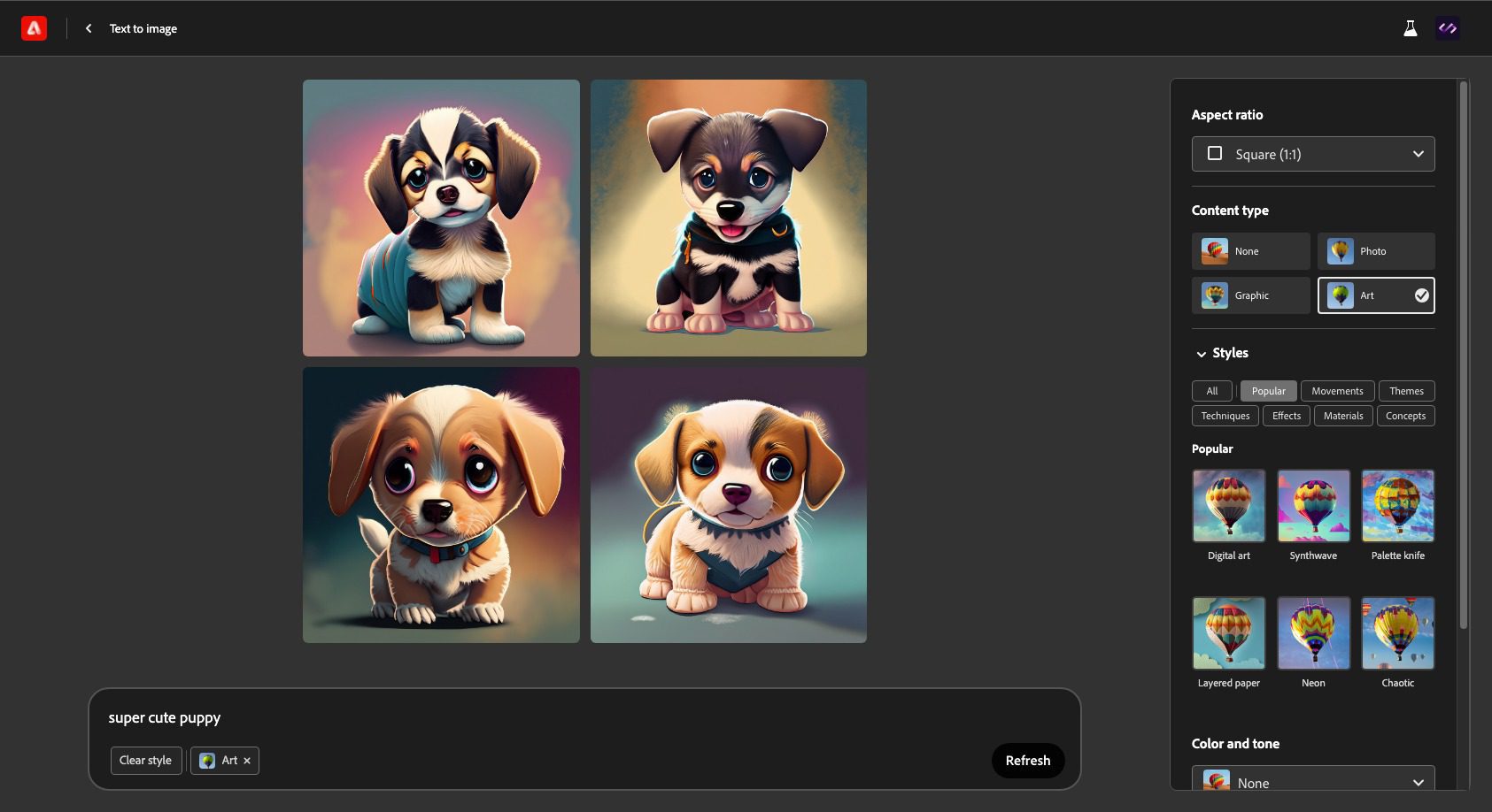 Adobe Firefly AI Cute Puppies image