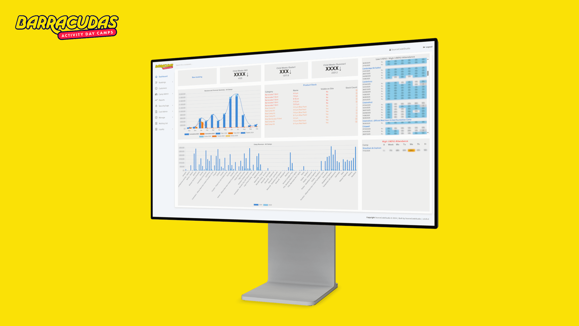 Barracudas Custom Booking System Mockup Landscape