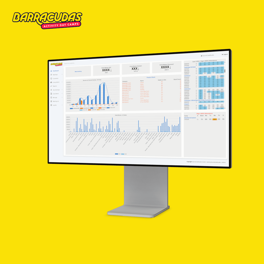 Barracudas Custom Booking System Mockup square