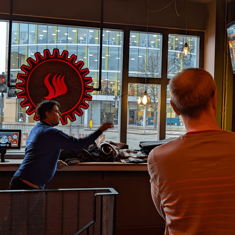 SourceCodeStudio Team member Mohsin playing darts